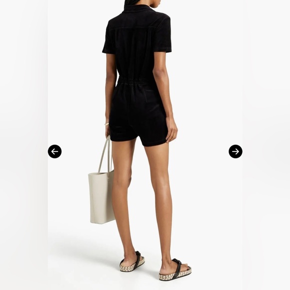 MONROW black velour romper size S new with tags MSRP $175 - Picture 11 of 16